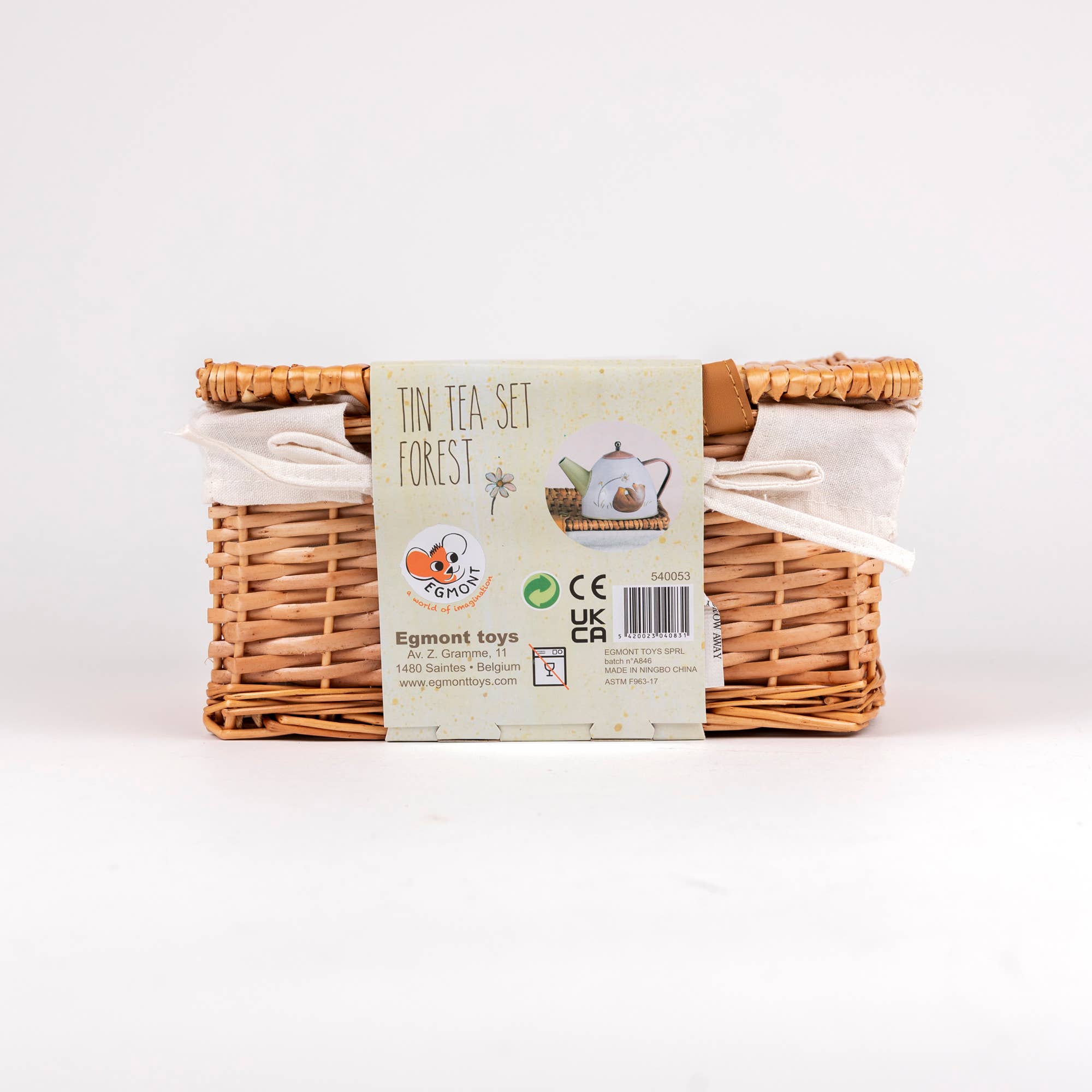Egmont - Wholesale Toy Set - Kids - Forest Tin Tea Set In a Wicker Case10