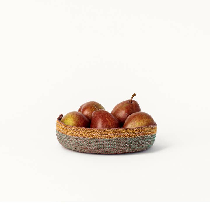 MOkun - Wholesale Decorative Tray - Teal + Marigold Rope Tray0