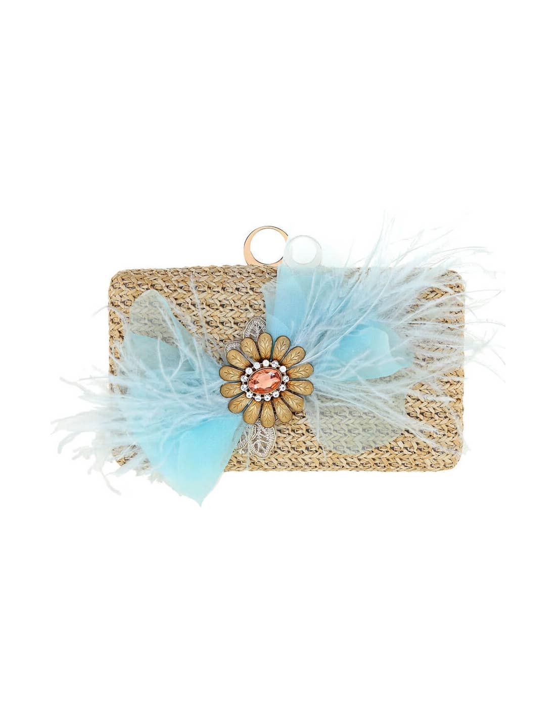 Flormoda - Wholesale Clutch Bag - Women's - Plumas Agua Clutch Bag0