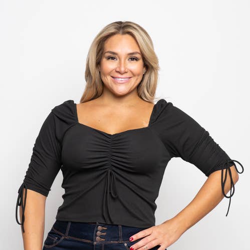 TOP FRUNCIDO TALLA GRANDE para venta al por mayor de Curve Market