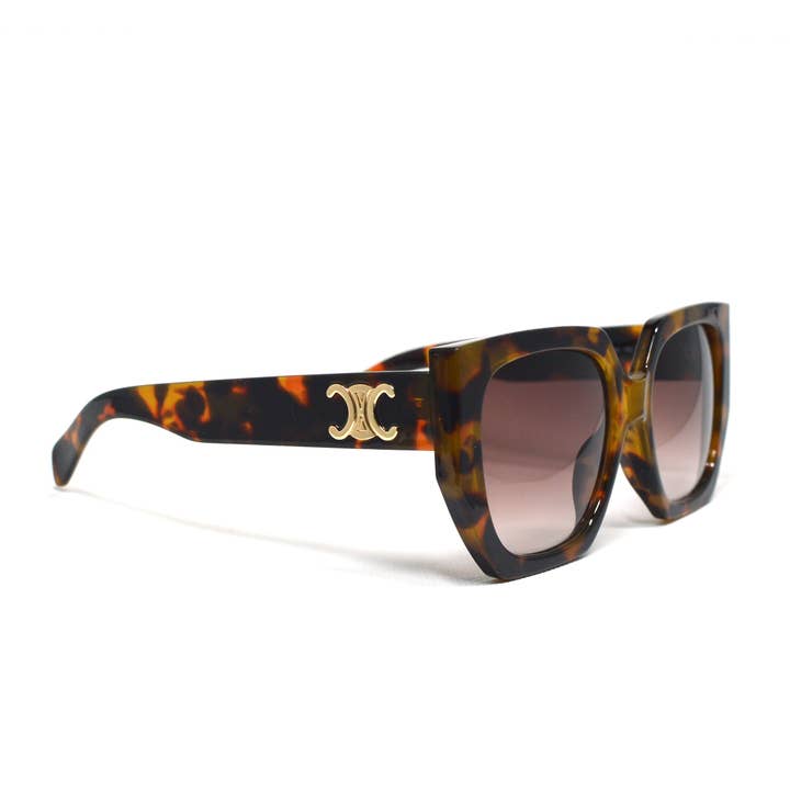 LUV & Co. - Wholesale Sunglasses - Women's - Vintage Tortoise Shell Square Sunglasses