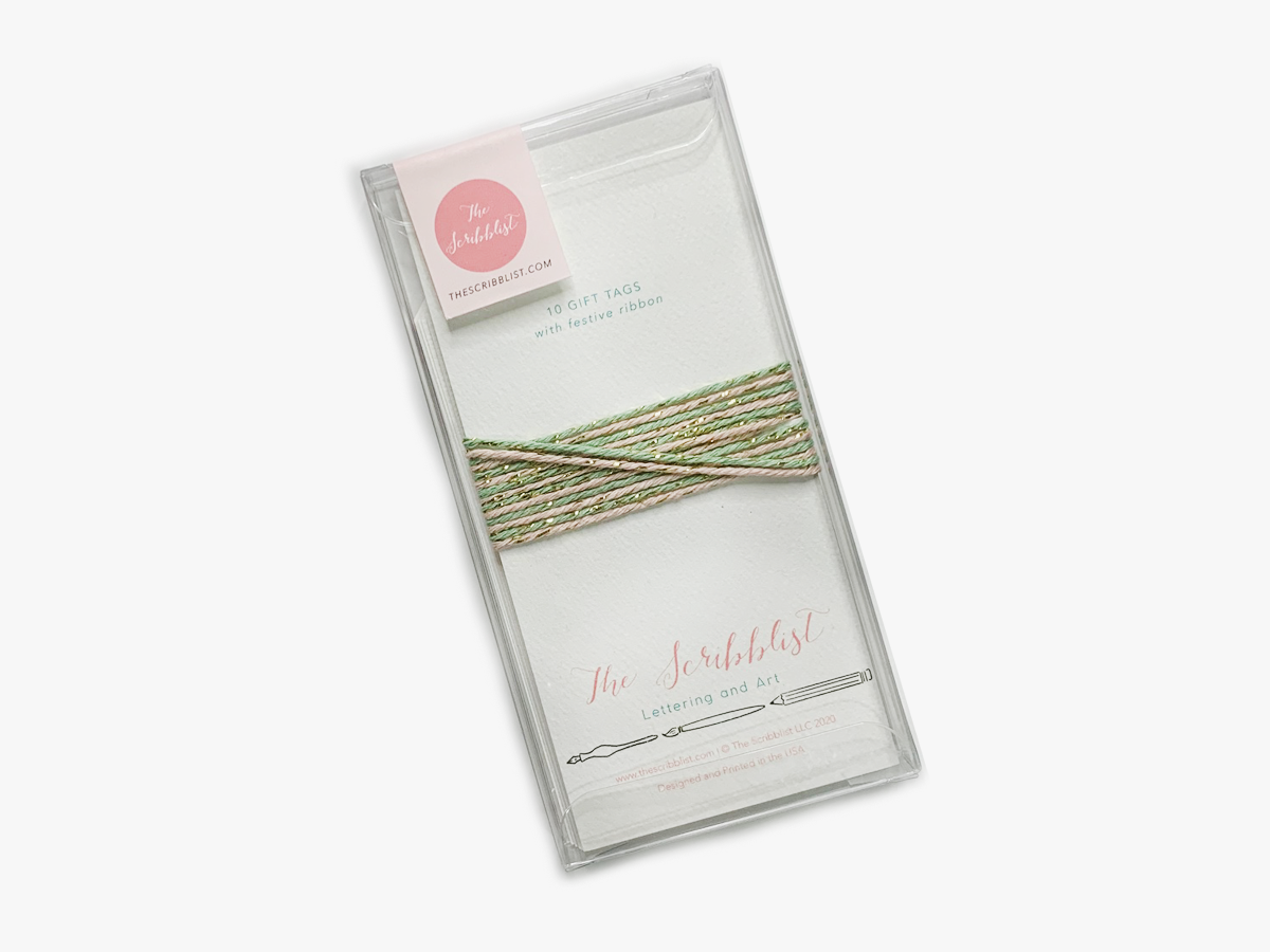 The Scribblist – wholesale Presentetikett – Party katter födelsedag Presentetiketter med band3