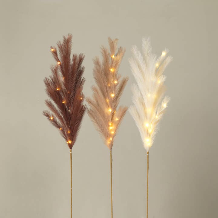 Discount 43.5"H B/O Lighted Pampas Gras for wholesale by The Gerson Companies