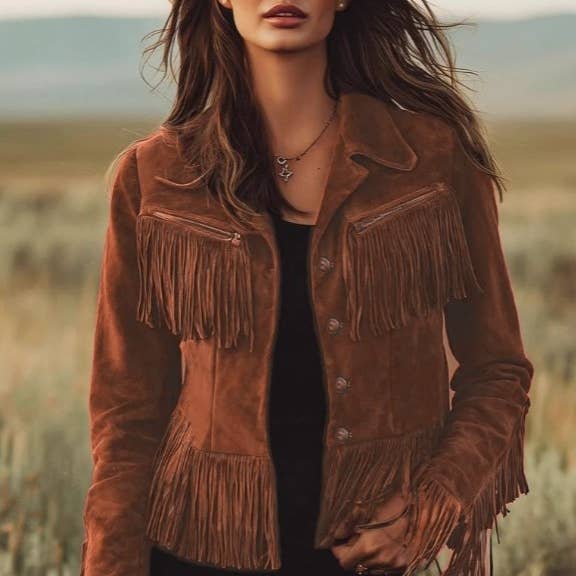 Western cowgirl fringed suede fitted jacket and other Purchase Wholesale fringed. Free Returns & Net 60 Terms on Faire trending on Faire.