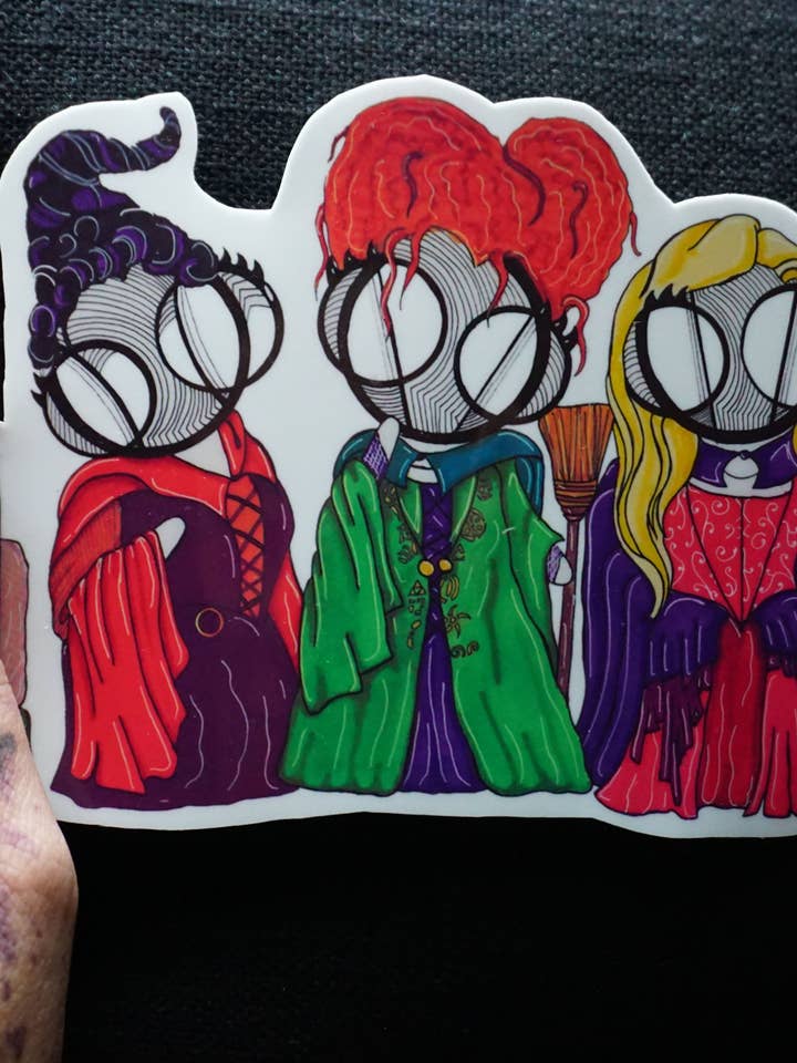 Adesivo in vinile Sanderson Sisters per la vendita all'ingrosso da parte di Harth Creations