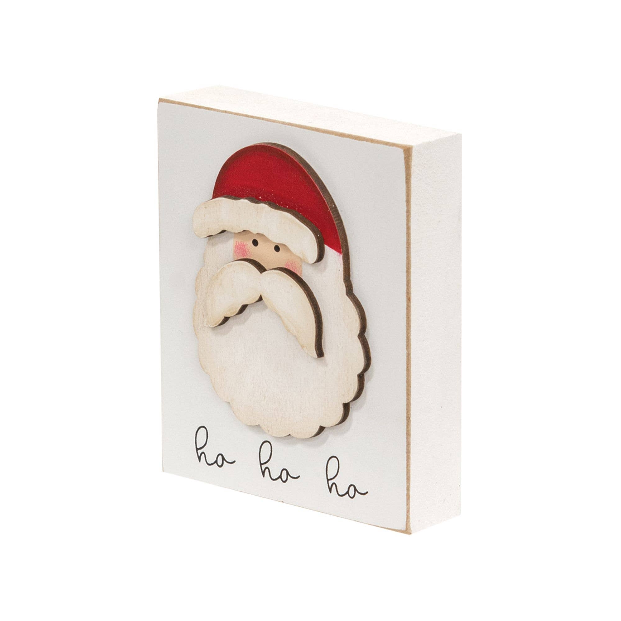 The Hearthside Collection - Wholesale Christmas Decoration - Ho Ho Ho Dimensional Santa Block2