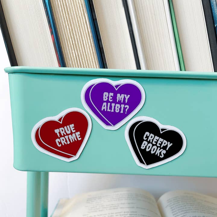 Conversation Hearts Book Cart Magnet for wholesale by My Secret Copy