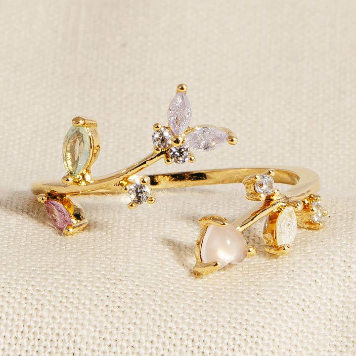 Open Leaf Twist Butterfly Ring for wholesale by Anarchy Street