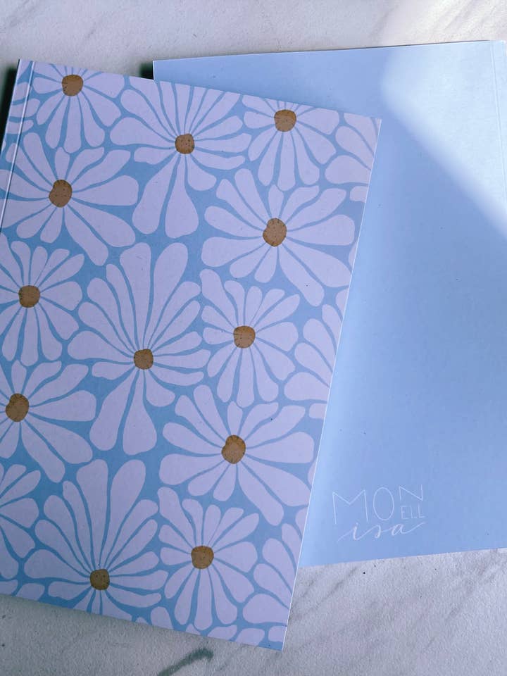 Dagboek met witte bloemenprint voor wholesale door Monellisa