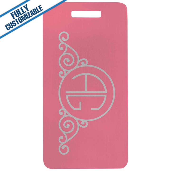 GiftWorksPlus - Wholesale Luggage Tag - 2x3.875 Engraved Aluminum Luggage Tag - Fully Customizable3