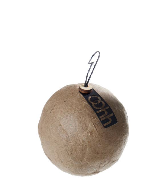 Lübech Living - Wholesale Ornament Set - Gift box w/6 pulp balls, natural1