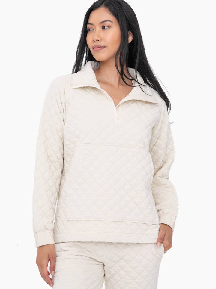 Mono B - Wholesale Sweatshirt - Women's - Cozy Quilted Jersey Pullover12