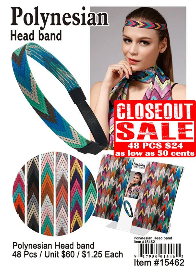 Puka Creations - Wholesale Fashion Headband - Women's - Polynesian Headband