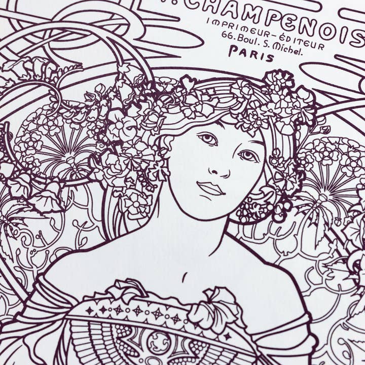 Today is Art Day - Wholesale Kleurboek - Volwassene - Kleurboek - Alphonse Mucha4