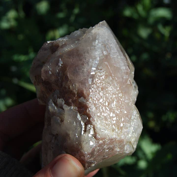 Caspar Curiosities - Wholesale Spiritual Stone/Crystal - 5in 1lb XL ET Hematoid Quartz Crystal Cathedral Point, Record Keepers, Raw Red Hematite Quartz, Zimbabwe lg14