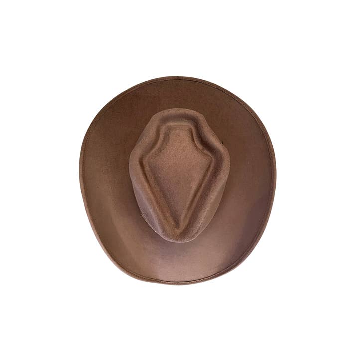 The Modern Cactus Co - Wholesale Cowboy Hat - Unisex - Vegan Suede Western Arrowhead Cowboy Hat w/ Leather Band3