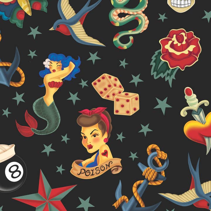 Smile - Vente Sangles d'appareil photo - HANG UP ! Sangle pour tout type d’appareils photo SLR, DSLR, Hybrides NOIR Tattoos PIN UP8