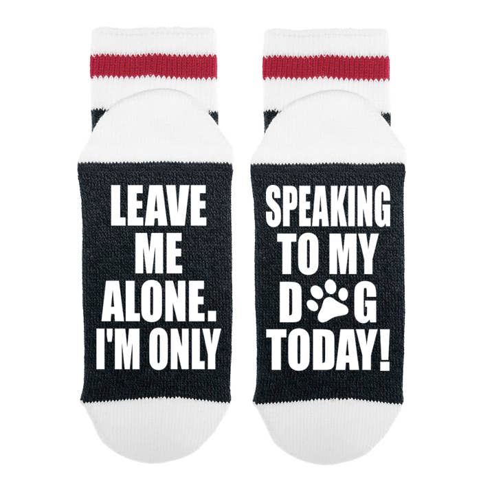 Sock Dirty to Me - Wholesale Socks - Women's - Leave Me Alone I'm Only Speaking To My Dog Today - Socks1