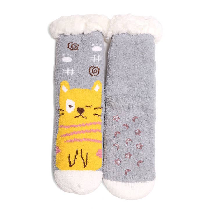 ASSORTED COLORS Luxury Soft Animal Theme Mini Crew Winter Socks for wholesale on Faire4