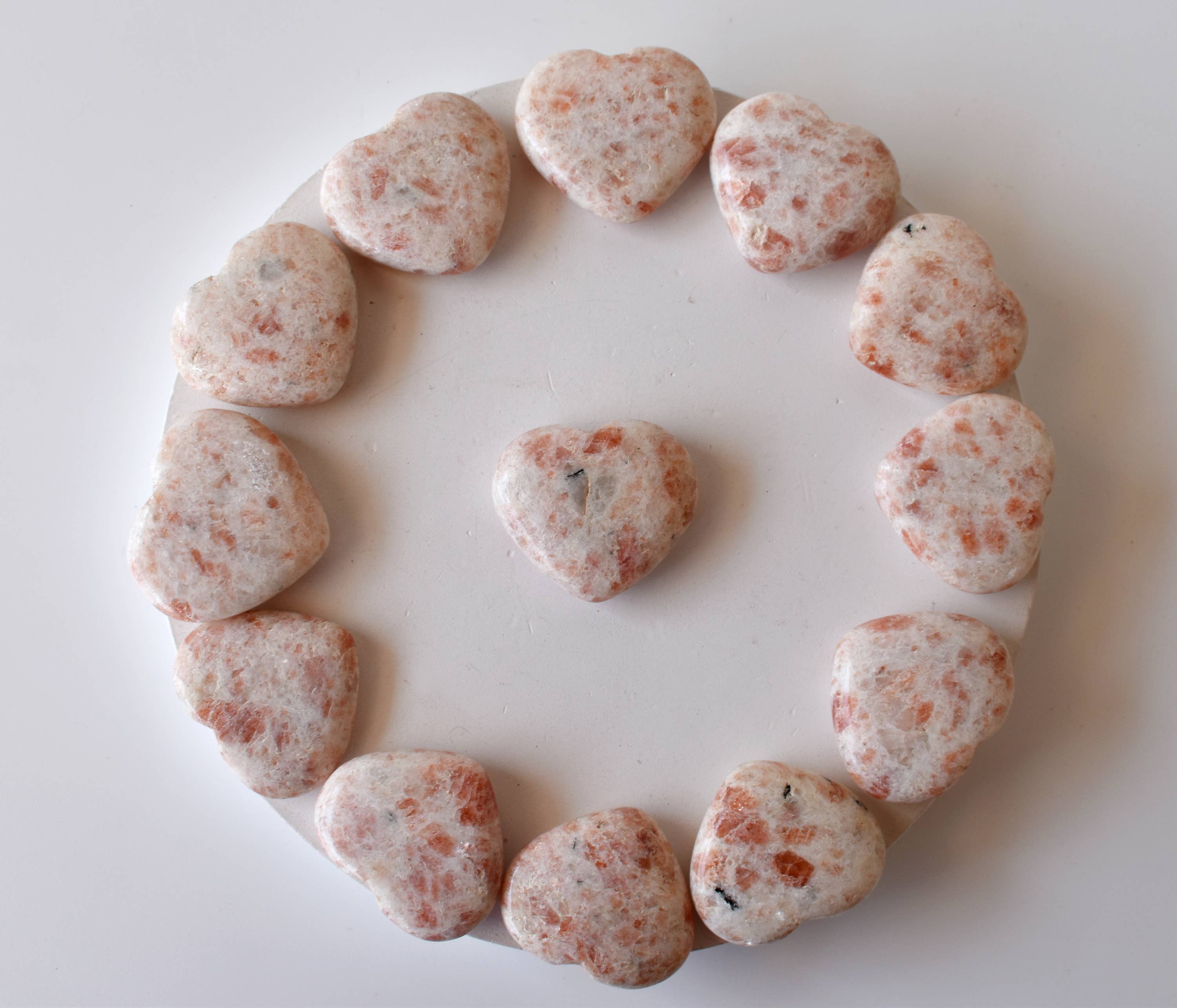 Soothing Crystals - Wholesale Spiritual Stone/Crystal - Healing Heart Stone | Sunstone | Mini Puffy Crystal Hearts8