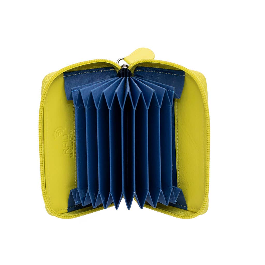 PRIMEHIDE - Wholesale Card Holder - Unisex - Concertina Leather RFID Credit Card Holder - 78024
