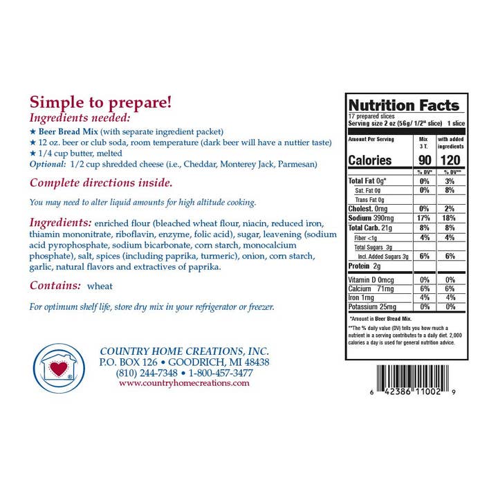 Country Home Creations - Wholesale Bread Mix - Beer Bread Mix3