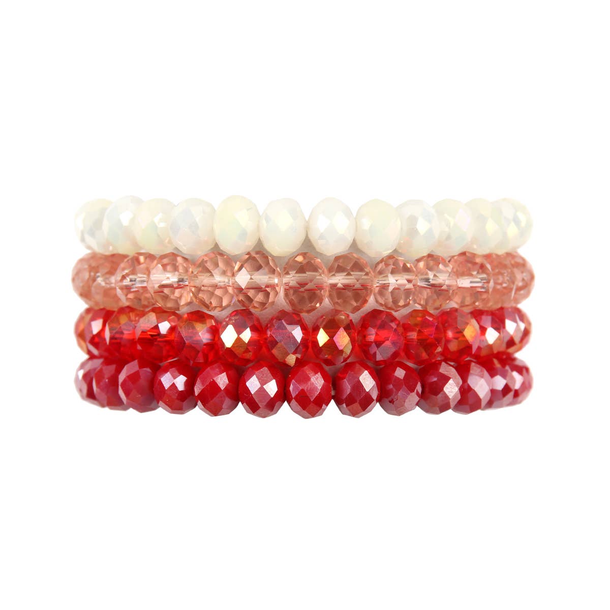 MYS Wholesale Inc - Vente Parures de bijoux - Bracelet extensible en perles de cristal à quatre lignes9