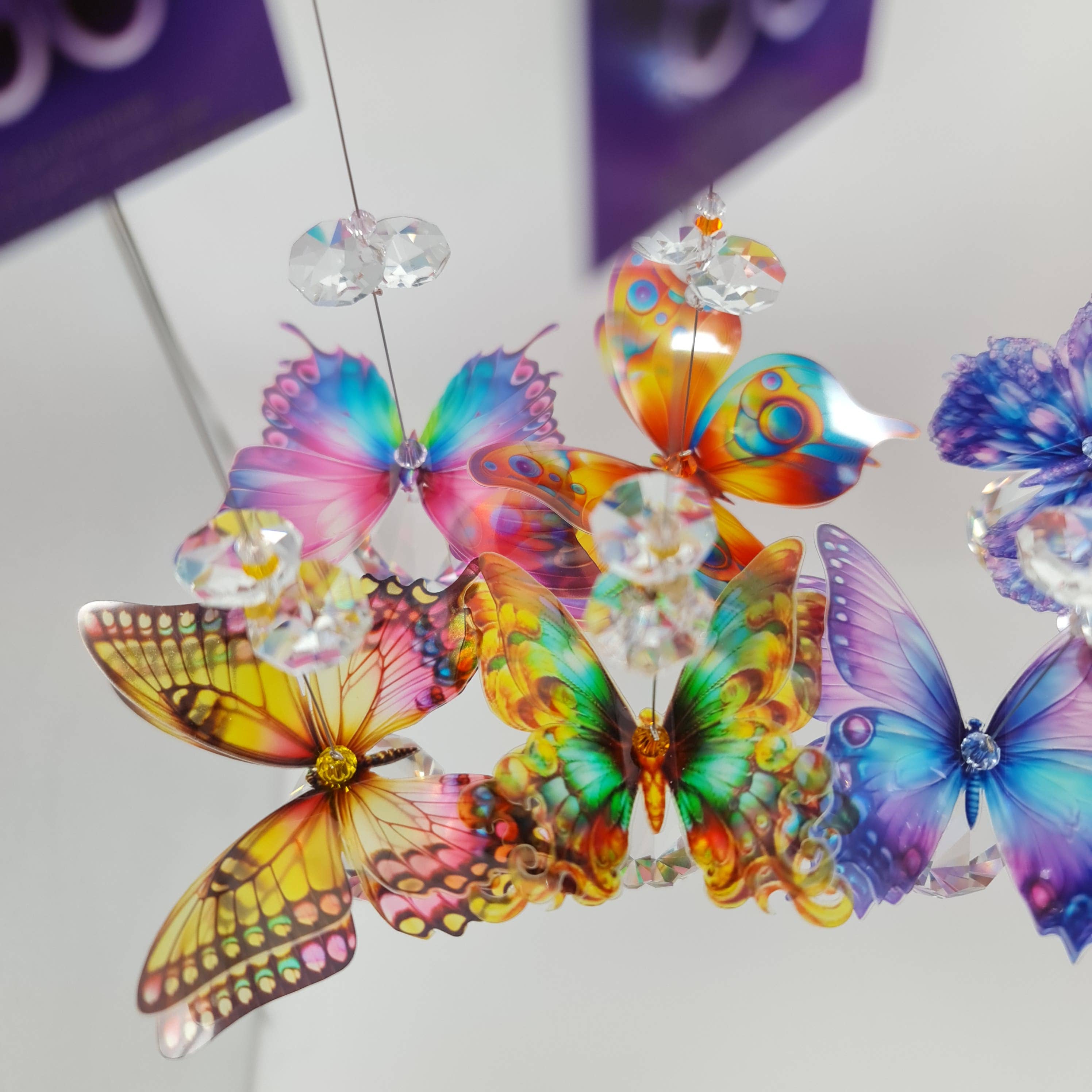 Gifts N Crystals - Wholesale Suncatcher - Butterfly Suncatchers mixed pack of 5- small size10