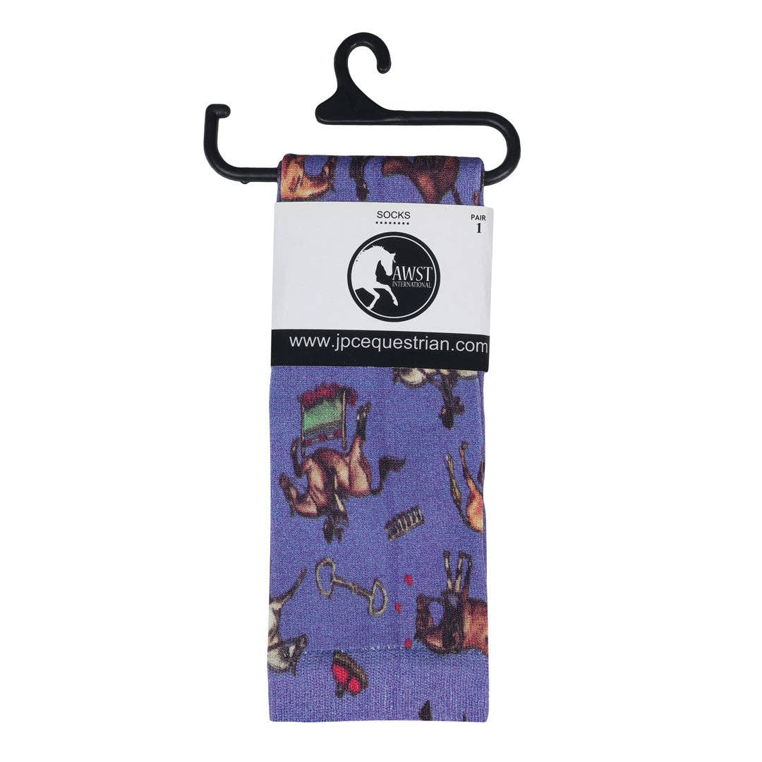 AWST Intl - Wholesale Socks - Kids - AWST Int'l Children's Lila Hunter Ponies Socks1