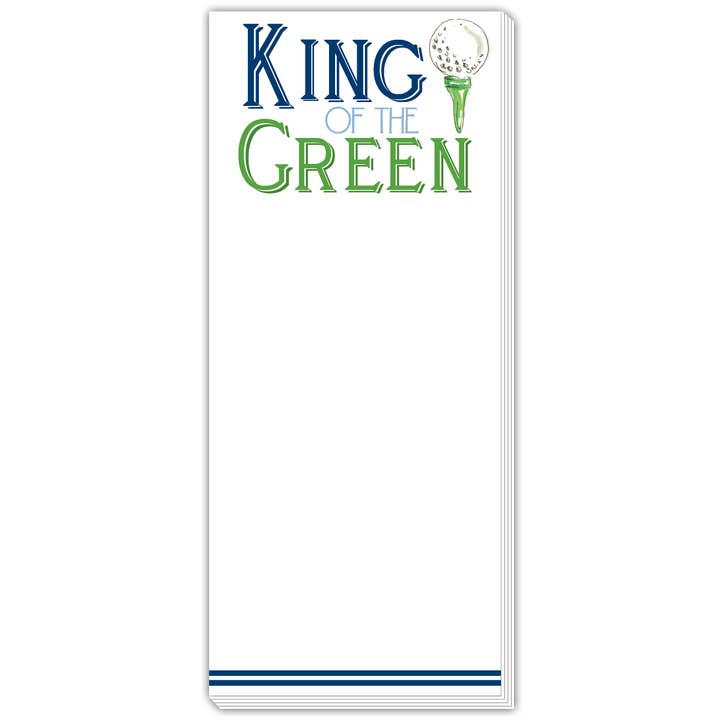 King Of The Green Skinny Notepad for wholesale by RosanneBeck Collections