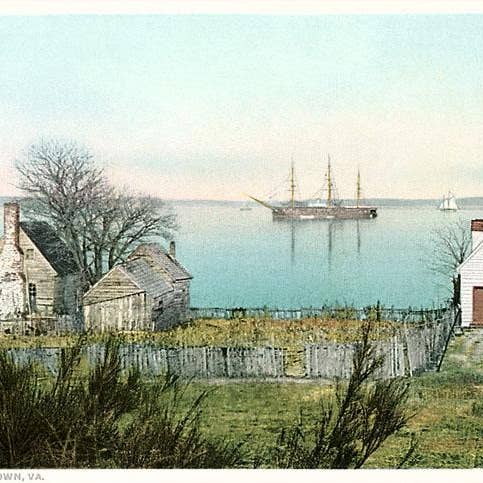 Kunsttryk VA-447 Yorktown Havn for engroshandel hos Found Image Press