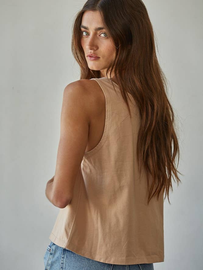 By Together - Wholesale Tank Top - Women's - L8751 | Knit Cotton Scoop Neck Sleeveless Tank Top20