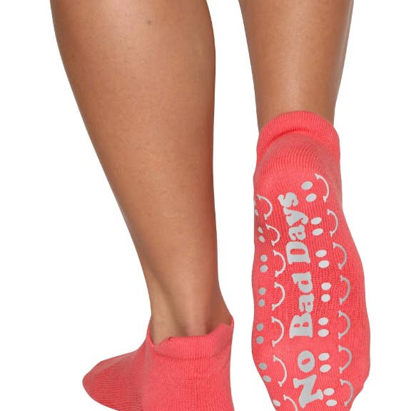 No Bad Days Coral Adult BarreSocks for wholesale by BarreSocks x Little Pigs