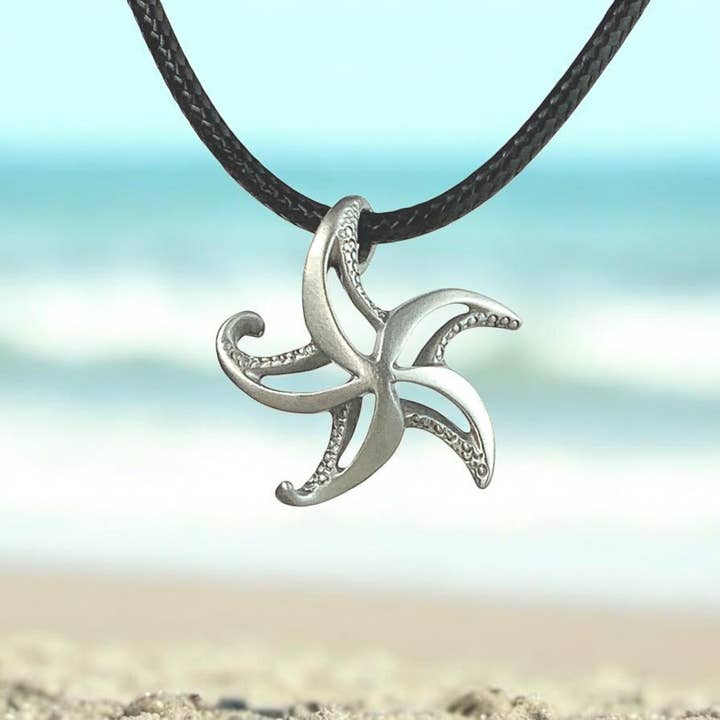 Collana Stella Marina - "Starry" - Peltro su Cordoncino per la vendita all'ingrosso da parte di Big Blue by Roland St John