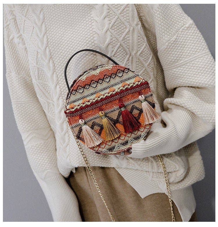 Orange BOHO Crossbody Bags  HB1154 for wholesale on Faire1