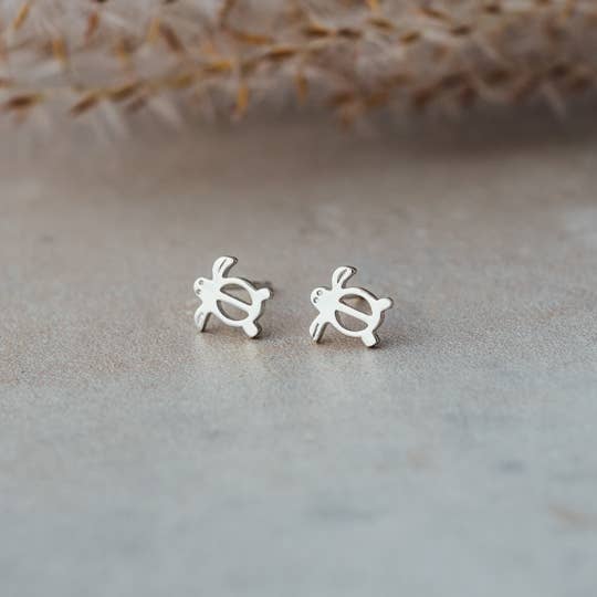 Silver Honu Studs for wholesale on Faire0