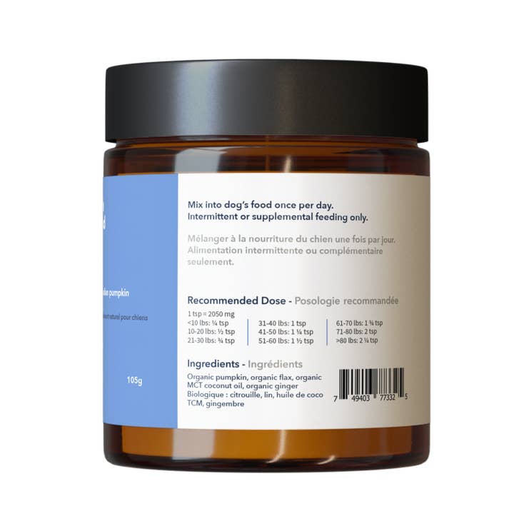 North Hound Life - Wholesale Pet Supplement - Dog - Pumpkin + | Fibre-rich Pumpkin Blend2