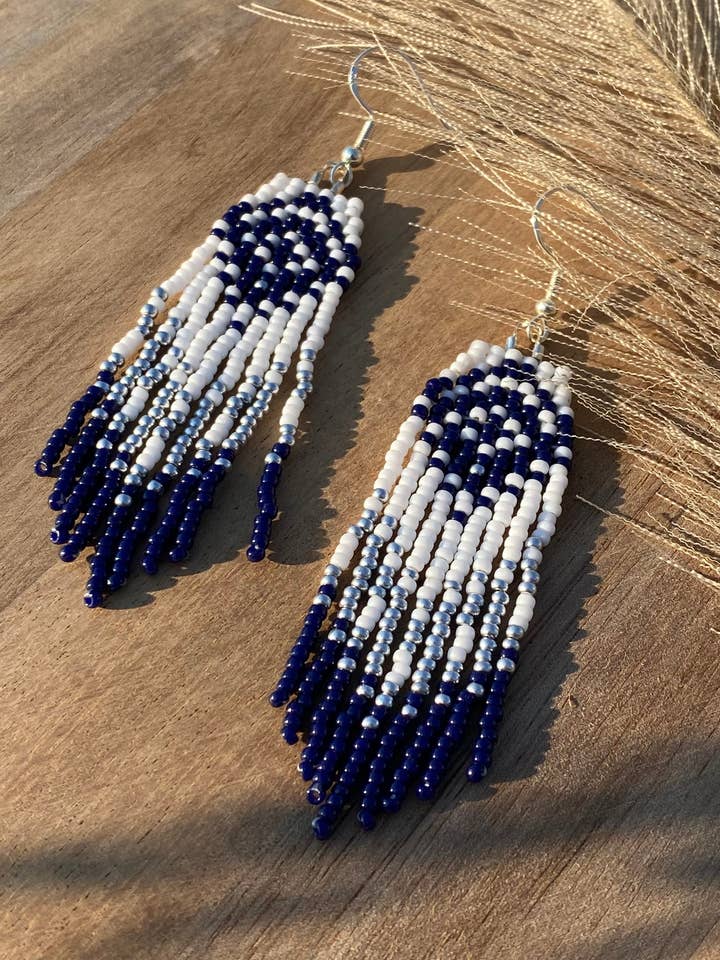 Oorbellen met kralen met franjes voor wholesale door Little Rogue Co