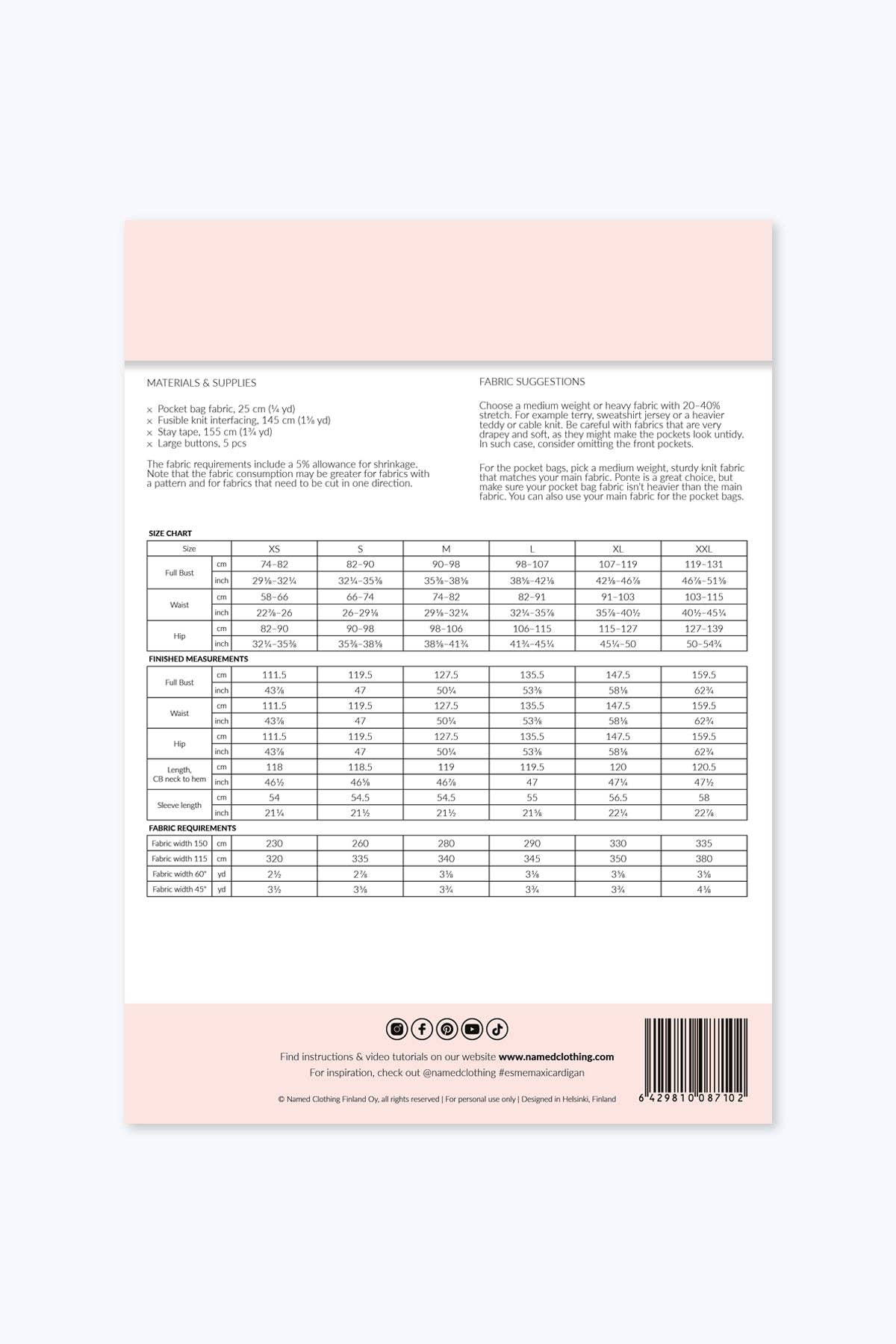 Named Clothing Finland Oy – wholesale Craft sewing kit – Esme maxi cardigan5