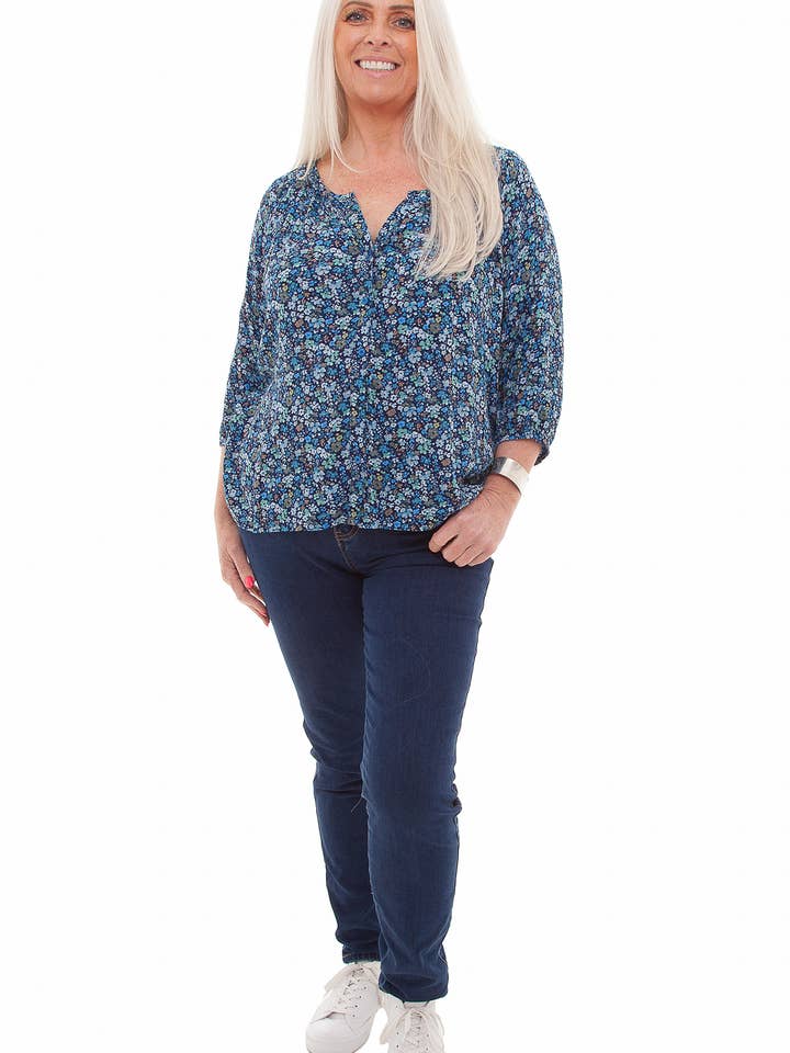 Ditsy Floral Raglan Sleeve Blouse for wholesale by DREAMS