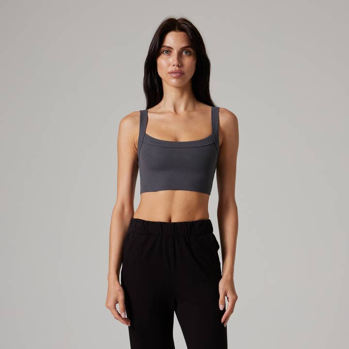 Talentless - Wholesale Tank Top - Women's - WOMENS RAW HEM RIB CROP TANK
