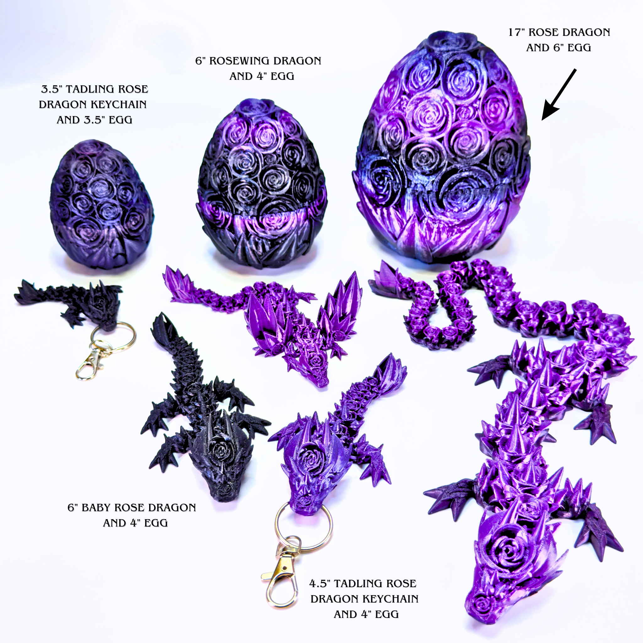 Dragon Fidgets - Vendita all'ingrosso Giocattolo fidget - Bambini - Drago rosa da 20 pollici e uovo di rosa da 6 pollici opzionale, giocattolo Fidget, decorazione1