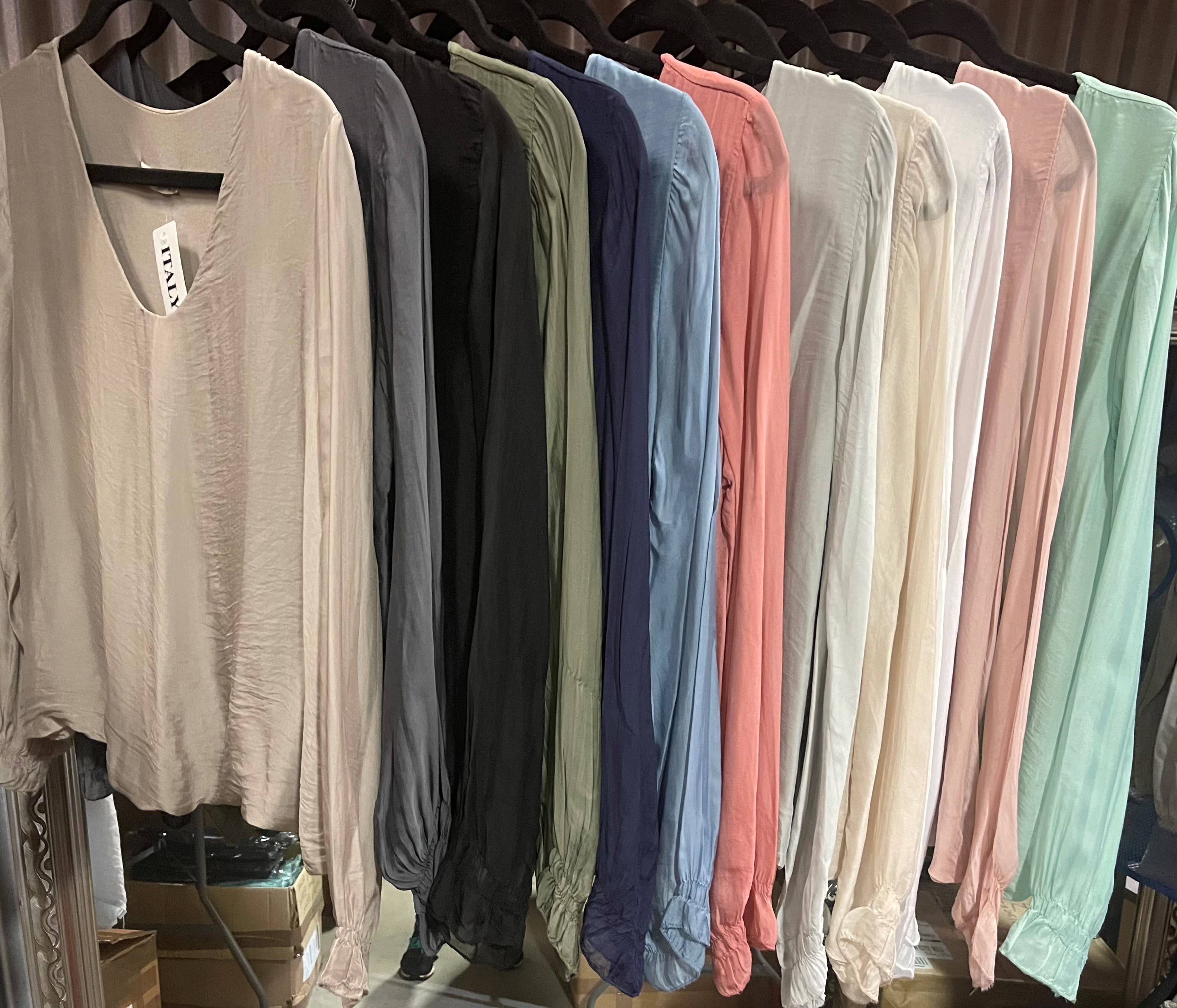 Dance in Paris - Venta al por mayor Blusa - Mujer - Parte superior de seda italiana totalmente forrada con un material de viscosa suave