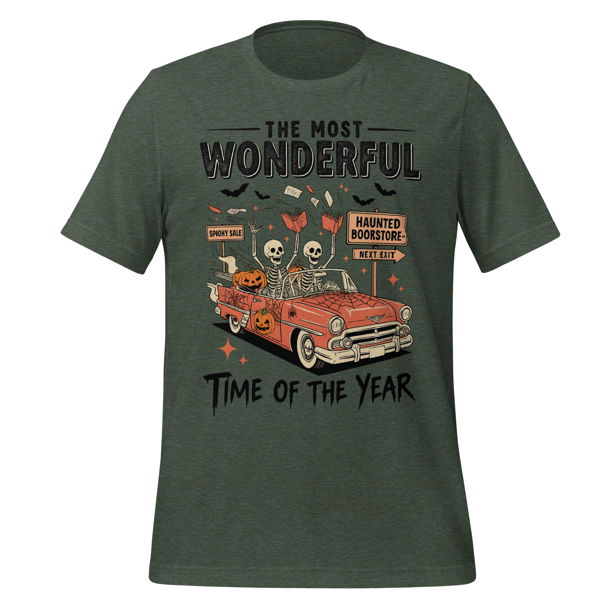 MagicMerchEmporium - Wholesale Tunic - Women's - Bookish Haunted Bookstore Tee2