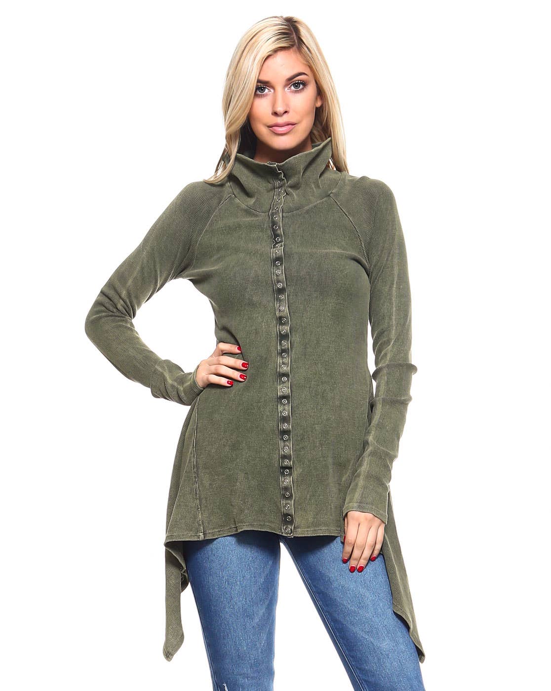 Urban X Apparel – Blusão - Mulher por atacado – Jaqueta térmica de botão lavado Urban X L/S com gola11