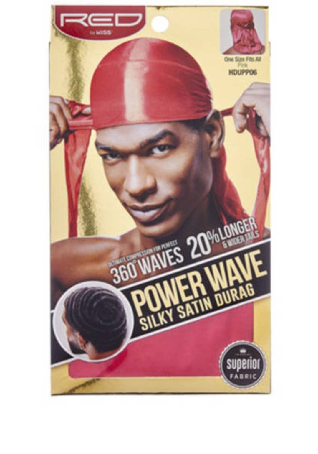 Majestic Wholesale – Engroshandel Durag/Wave-kasket - Unisex – KISS RØD Silke Durag til 360 Waves – Ekstra Lang – 12STK4