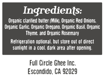 Full Circle Ghee - Wholesale Cooking Oil - Mediterranean Herb Ghee2