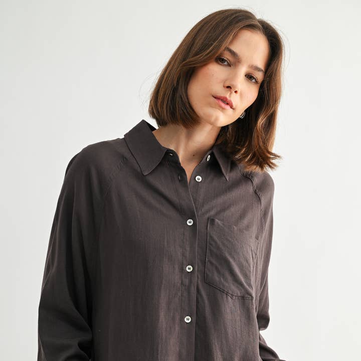 LINEN BLEND SHIRT for wholesale by FUN2FUN