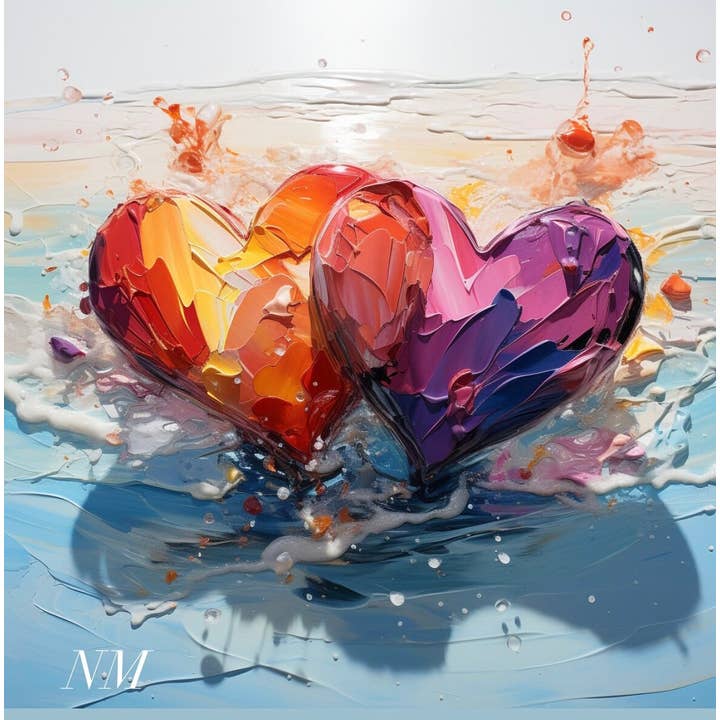 Impression artistique Beach Hearts. Imprimer la décoration murale Home Decor pour la vente par Art By Nataliia