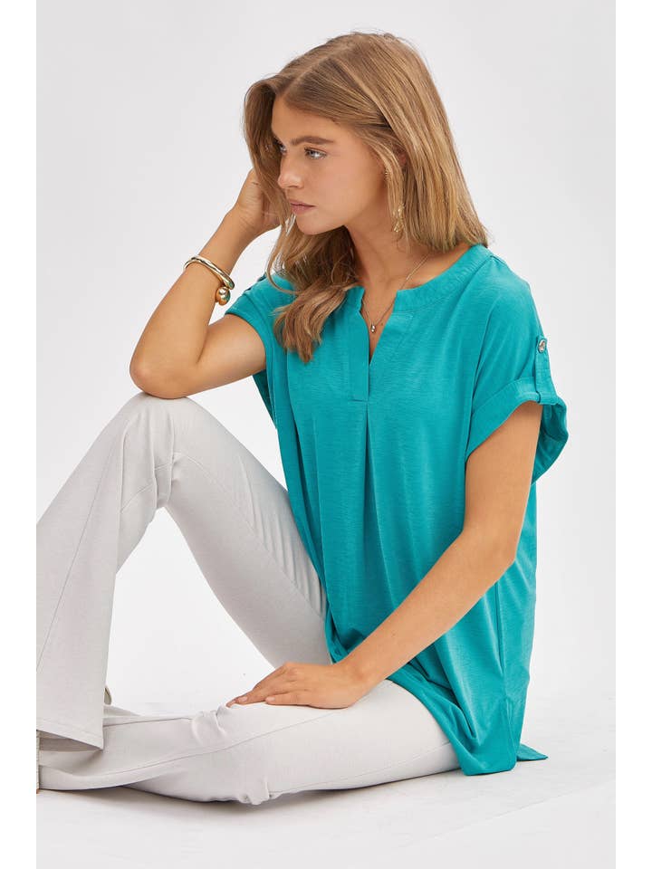 Dear Scarlett - Wholesale Tunic - Women's - Solid Soft Dolman Sleeve Top